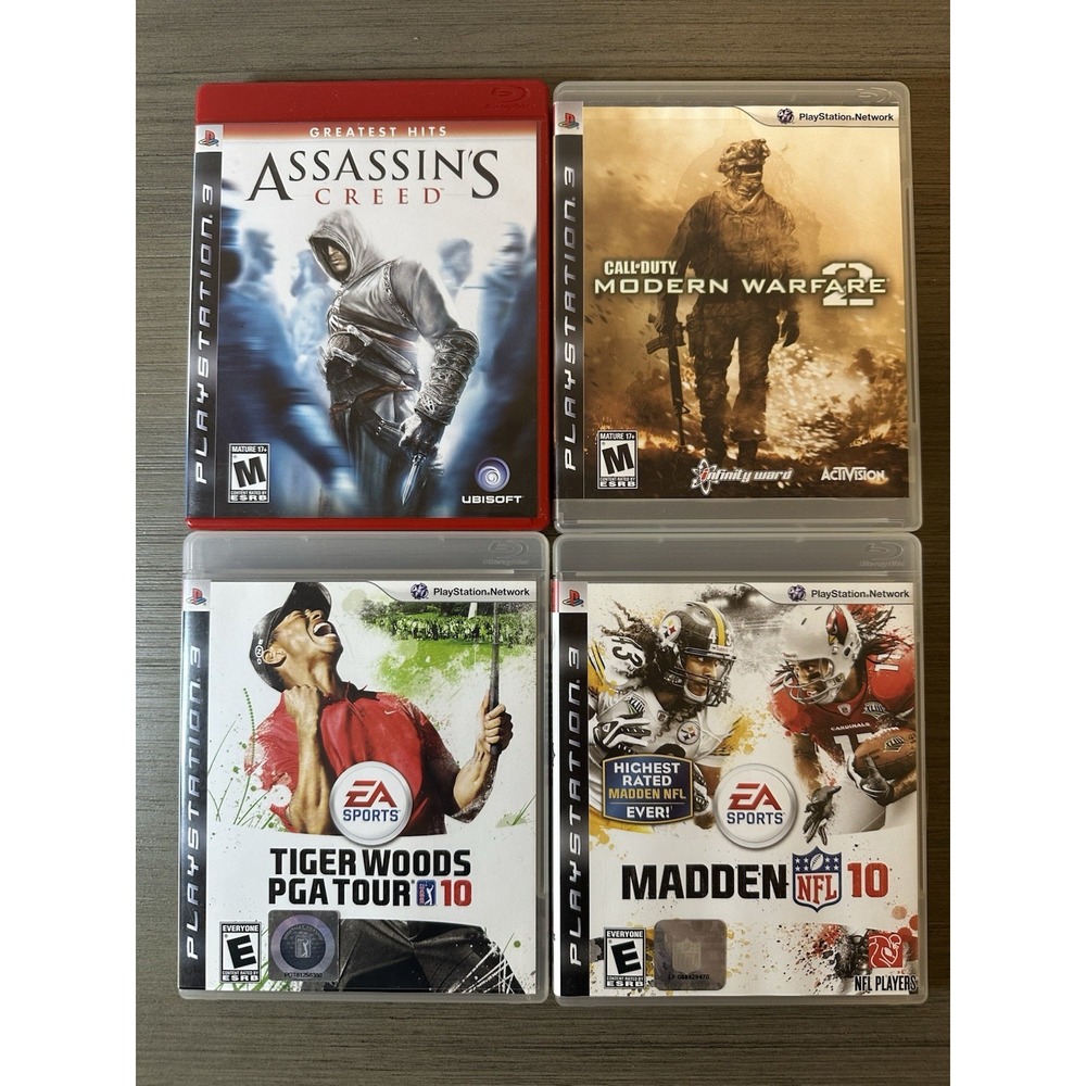PS3 Games - Madden 10, Assassin's Creed, Call Of Duty Modern Warfare 2, PGA Tour